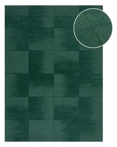 Ръчно изработен вълнен килим в петролен цвят 120x170 cm Demi Check Ombre – Flair Rugs