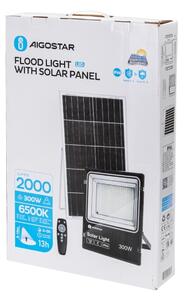 Aigostar - LED соларен прожектор 300W, 3,2V, IP66, димер, с дистанционно