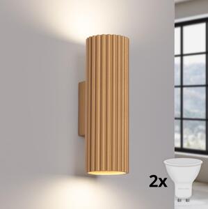 Brilagi - LED стенен аплик CRESTO 2xGU10/10W/230V 20 см златен
