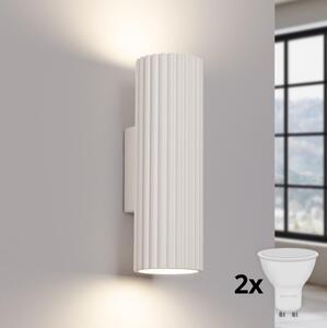 Brilagi - LED стенна лампа CRESTO 2xGU10/10W/230V 20 см кремава