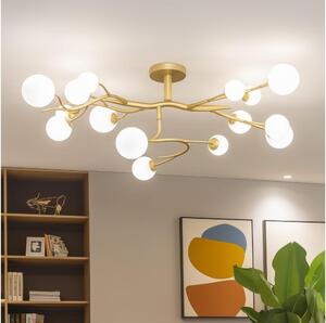 Brilagi - LED Полилей за повърхностен монтаж MISTEL 15xG9/3W/230V златист/бял