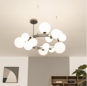 Brilagi - LED полилей на кабел MILLA 15xG9/3W/230V черен хром/бял
