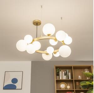 Brilagi - LED Пендел MILLA 15xG9/3W/230V златист/бял