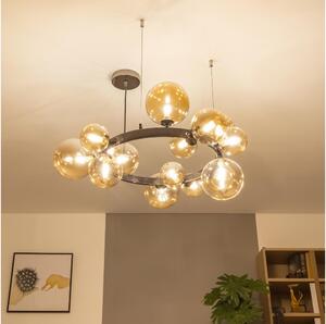 Brilagi - LED полилей на кабел MILLA 15xG9/3W/230V черен хром/златист