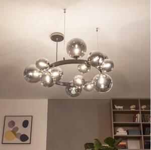 Brilagi - LED полилей на кабел MILLA 15xG9/3W/230V черен хром/опушено