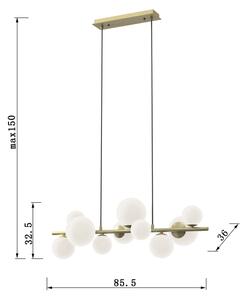 ONLI - Полилей на кабел PALOMA 10xG9/3W/230V златен