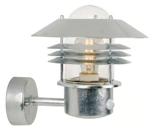 Nordlux-Външно стенно осветително тяло със сензор VEJERS 1xE27/60W/230V IP54 сребристо