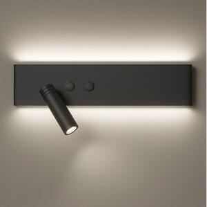 LED стенен насочващ осветител RESORT LED/10W/230V + LED/3W, черен ляв