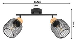 Brilagi - Точково осветително тяло BASKLITE 2xE27/15W/230V дърво/черно