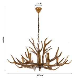 Brilagi - Полилей на верига DEER 6xE14/10W/230V Ø 102 см, рога