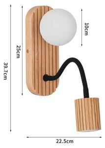 Brilagi - Настенна лампа MODERN WOOD 1xG9/5W/230V + 1xGU10/8W дърво
