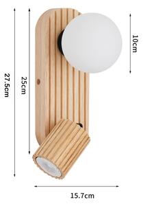 Brilagi - Дървено стенно спот осветително тяло MODERN WOOD 1xG9/5W/230V+1xGU10/8W