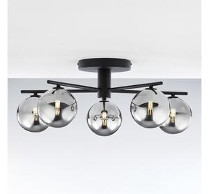 Jupiter 2048 - Повърхностно монтиран полилей PRATO 5xG9/14W/230V черно/димчато сиво