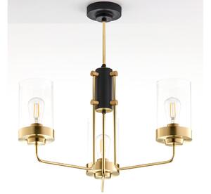 Jupiter 2087 - Полилей на тръба RAMIREZ 3xE27/15W/230V златист/черен