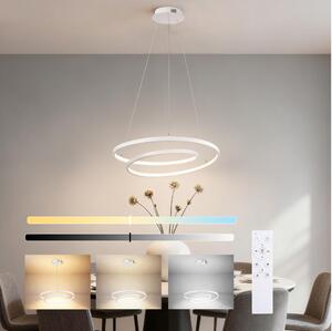 Brilagi-LED Димируем полилей на кабел TWISTER LED/48W/230V Ø 50 см бял + дистанционно управление