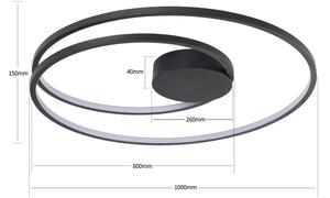 Brilagi- Димируемо LED таванно осветително тяло TWISTER LED/105W/230V Ø100 см черно + ДУ