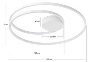 Brilagi- LED плафон TWISTER LED/75W/230V с регулируема яркост Ø 70 см бял + дистанционно управление