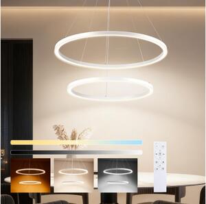 Brilagi - LED димируем полилей на кабел PORTOFINO LED/98W/230V Ø 80 см бял + дистанционно управление