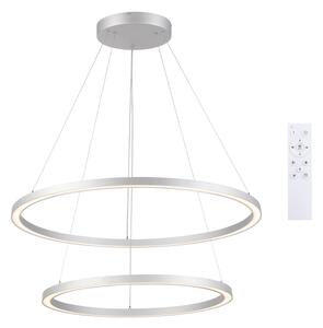 Brilagi-LED Димируема висяща лампа на кабел PORTOFINO LED/98W/230V Ø 80 cm, сребриста + дистанционно управление
