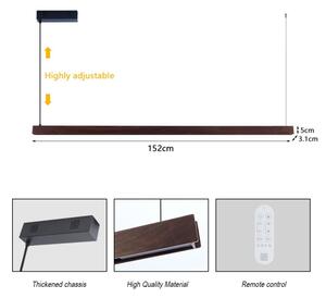 Immax NEO 07301L-LED Димируем полилей на кабел MADEIRA 33W/230V Wi-Fi Tuya 152 cm орех
