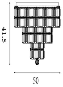 Searchlight 61321-6AB - Таванно осветително тяло EMPIRE 6xE14/60W/230V IP44