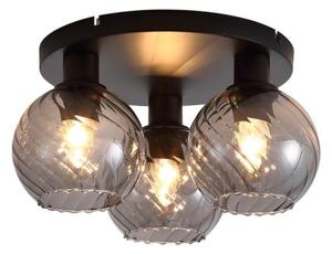 Searchlight 44521SM - Таванно осветително тяло RADIANCE 3xE27/60W/230V диам. 37,5 cm черно