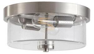 Searchlight 66210-2SS - таванно осветително тяло за баня PRESTON, 2xE27/60W/230V, IP44, Ø33 cm, сребристо