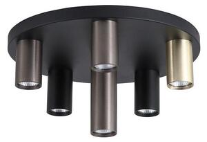 Searchlight 50570-6BK - Таванно осветително тяло TUBES 6xGU10/10W/230V Ø 40 см