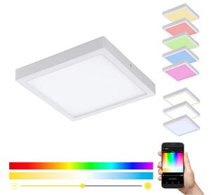 Eglo 33209 - LED RGBW димируем плафон FUEVA-C LED/21W/230V 30x30 cm бял