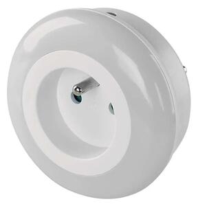 LED нощна лампа със сензор и вграден контакт LED/0,3W/230V