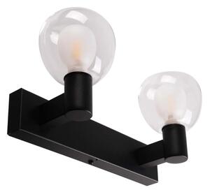 Стенно осветително тяло за баня POLA 2xG9/5W/230V IP44 черно/прозрачно