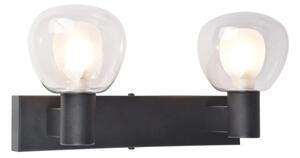 Стенно осветително тяло за баня POLA 2xG9/5W/230V IP44 черно/прозрачно