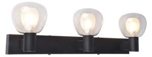 Стенно осветително тяло за баня POLA 3xG9/5W/230V IP44 черно/прозрачно