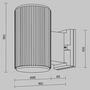 Maytoni O419WL-01B - Външно стенно осветително тяло RANDO 1xE27/60W/230V IP54 черно