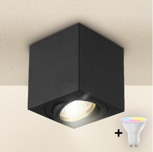 Brilagi - LED RGBW димируемо точково осветително тяло MIA 1xGU10/4,8W/230V 84x80 мм черно