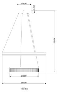 Globo 48046H1 - LED полилей на кабел ZARA LED/30W/230V 3000K