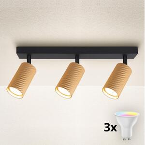 BRILAGI - LED RGBW димируемо точково осветително тяло SELE MODERN 3xGU10/4,8W/230V златисто