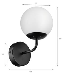Brilagi - Настенна лампа MALIVA 1xE14/15W/230V черна/бяла