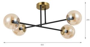 Brilagi - Плафонен полилей MALIVA 4xE14/15W/230V златен