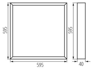 Kanlux 39230 - LED повърхностен панел BLINGO AIO LED/40W/230V 60x60 cm CRI 90