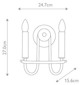 Kichler KL-CAPITOL-HILL2-PNBR - Стенно осветително тяло CAPITOL HILL 2xE14/40W/230V златисто