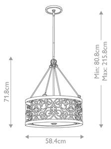 Feiss FE-ARABESQUE4 - Полилей на прът ARABESQUE 4xE27/60W/230V златен