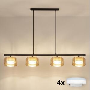 Brilagi - LED Подвесен полилей на кабел AURA LUX 4xGX53/30W/230V черен/златен