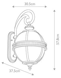 Kichler KL-HALLERON-2M-BU - Външно стенно осветително тяло HALLERON 3xE14/40W/230V IP44