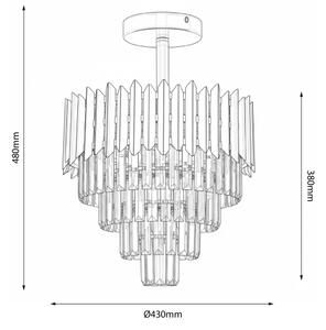 Brilagi - Полилей CRISTAL за повърхностен монтаж 5xE14/40W/230V, диаметър 43 cm