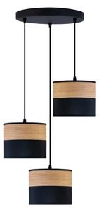 Полилей на кабел ALBA 3xE27/15W/230V Ø 40 cm черен/кафяв