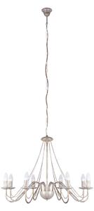 Полилей на верига MALBO 8xE14/10W/230V бял/златист/патина