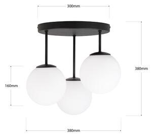Таванен полилей MOONLIGHT 3xE27/15W/230V черен
