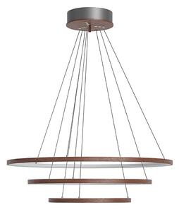 ByRydens 4202250-6003-LED Висящ полилей TRIONE на кабел, LED/45W/230V, кафяв, Ø 80 см