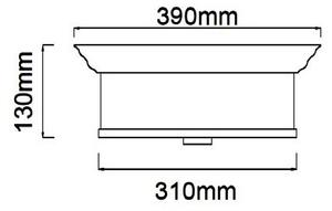Open Design OR84887 - Плафон FAMBURO 3xE14/12W/230V, Ø 31 см, месинг